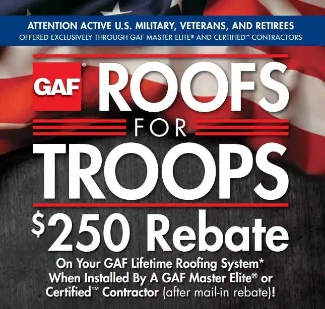 special offers for military for new roof at affordable construction